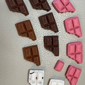 American Girl Doll size chocolate bars and piece.